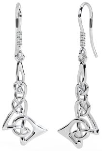 Silver Celtic Dangle Earrings 