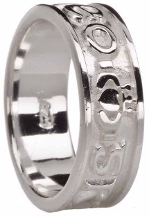 Mens Silver "Love Forever" Claddagh Ring