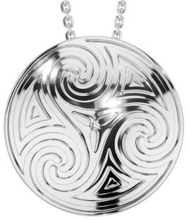 White Gold Celtic Necklace