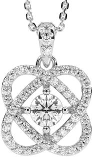 Diamond White Gold Celtic Necklace