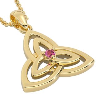 Diamond Gold Celtic Trinity Knot Necklace