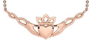 Rose Gold Claddagh Necklace