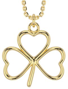 Gold Silver Shamrock Necklace