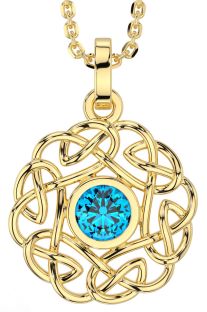 Topaz Gold Celtic Necklace