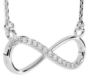 Diamond Silver Infinity Necklace