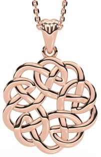 Rose Gold Silver Celtic Necklace