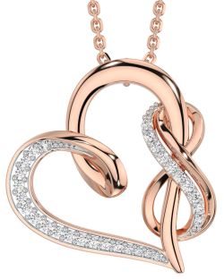 Diamond Rose Gold Infinity Necklace