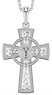 Silver Celtic Cross Warrior Necklace