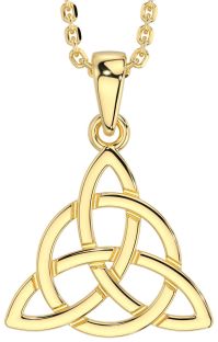 Gold Silver Celtic Trinity Knot Necklace