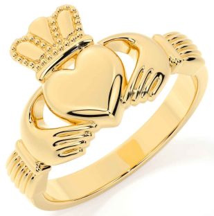 Men's Gold Silver Claddagh Ring