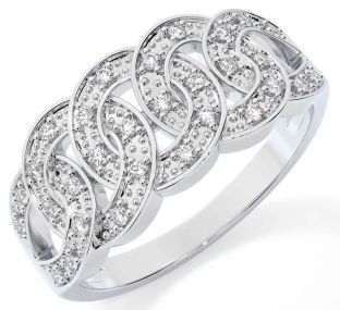 Diamond White Gold Celtic Ring