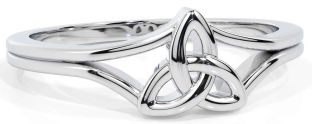 White Gold Celtic Trinity Knot Ring