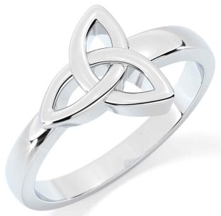 White Gold Celtic Trinity Knot Ring