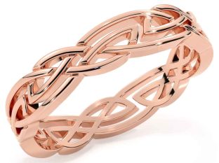 Rose Gold Silver Celtic Ring