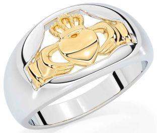 Gold Silver Claddagh Ring