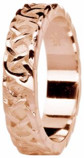 Ladies Rose Gold Celtic "Eternity Knot" Wedding Band Ring 