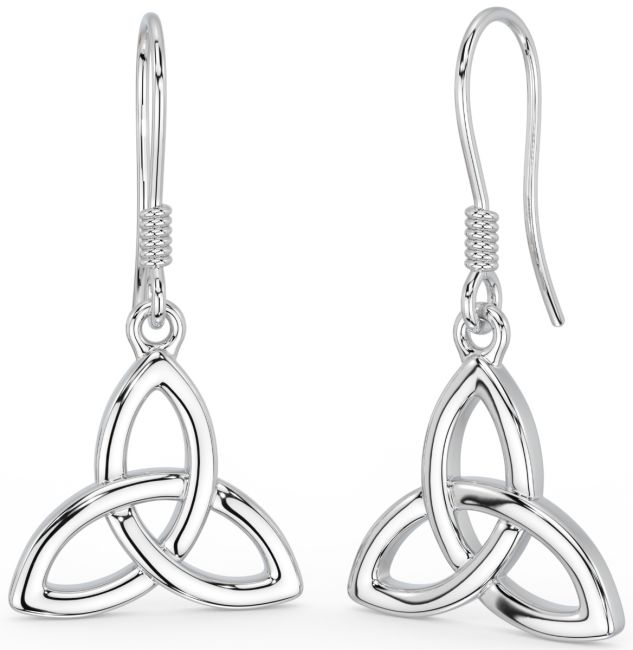 Silver Celtic Knot Dangle Earrings 