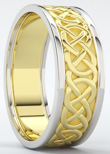 Two Tone Eternity Knot Band 