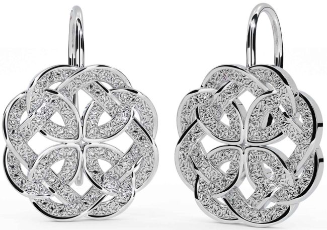 Silver Celtic Dangle Earrings
