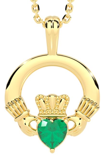Gold Emerald .18cts Irish 