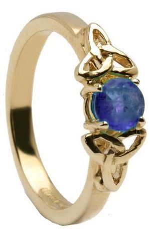 Sapphire 10K/14K18K White Gold Celtic Engagement Ring