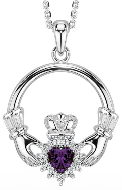 silver claddagh necklace