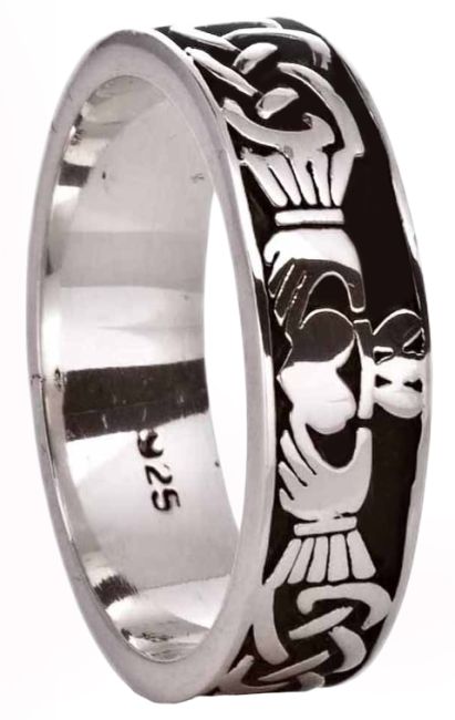 Silver Celtic Claddagh Ladies Ring